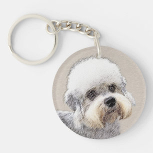 Porte-clés Dandie Dinmont Terrier Peinture Chien Art original