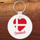 Porte-clés Danemark - Coeur du drapeau (Recto)