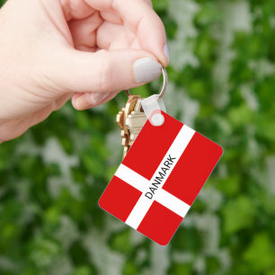Porte-clés Danemark drapeau cadeau porte - clé personnalisé