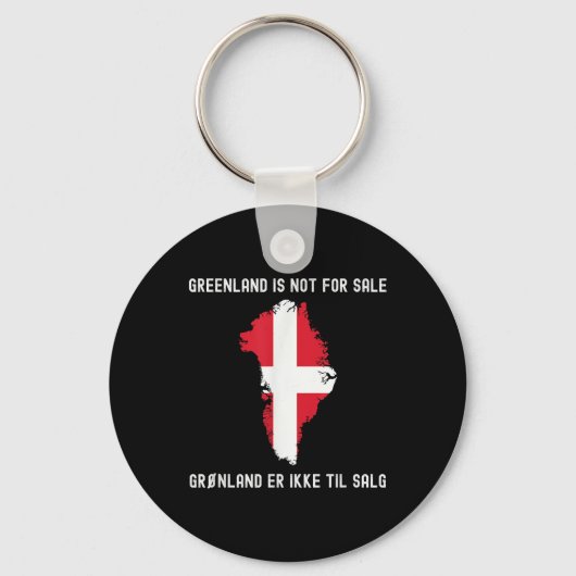 Porte-clés Danemark Groenland Pas À Vendre Traduction Danemar (Recto)