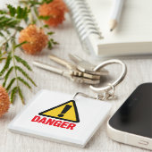 Porte-clés DANGER – Conception de Panneau d'Avertissement (Devant Droit)