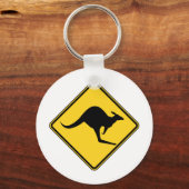 Porte-clés danger kangourou en australie (Recto)