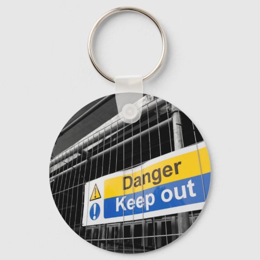 Porte-clés Danger Ne pas fermer le panneau (Recto)