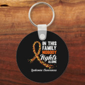 Porte-clés Dans Cette Famille Personne ne combat seul Leucémi (Recto)