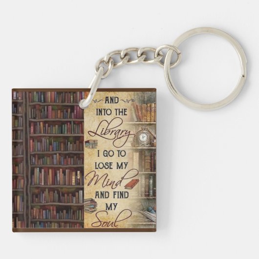 Porte-clés Dans la bibliothèque Je vais (Dos)