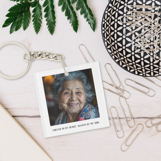 Porte-clés Dans la mémoire aimante | Garde-photos commémorati