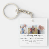 Porte-clés Dans la mémoire aimante | Trois photos Hommage com (Devant)