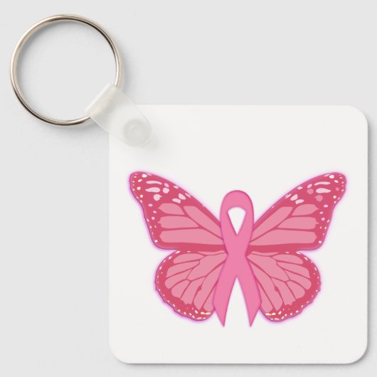 Porte-clés Dans Le Papillon Rose (Recto)