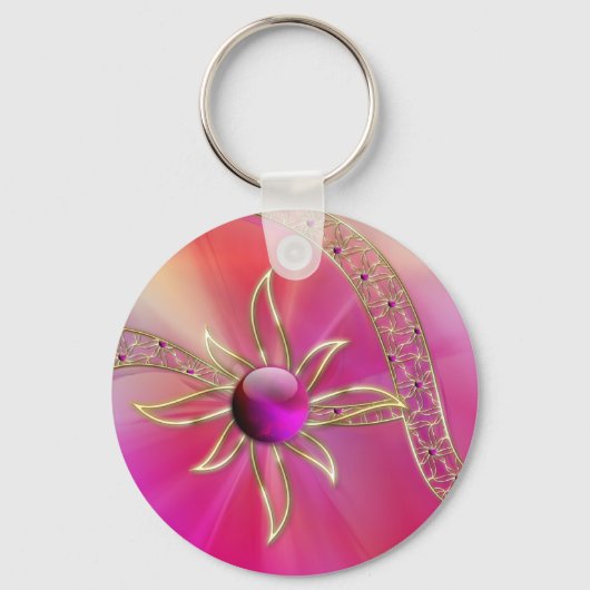Porte-clés Dans le Porte - clé de dégradé de rayon (Recto)