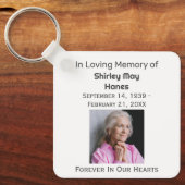 Porte-clés Dans Love Memory Funeral Photo (Recto)