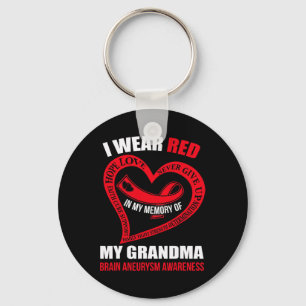 Porte-clés Dans ma mémoire de ma grand-mère BRAIN ANEURYSM AW