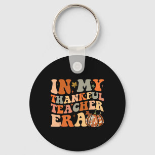 Porte-clés Dans Mon Joyeux Enseignant Era Mignonne Thanksgivi