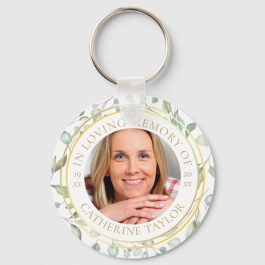 Porte-clés Dans une mémoire affectueuse Photo floral de verdu (Recto)