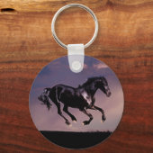 Porte-clés Danse à cheval au coucher du soleil (Recto)
