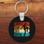 Porte-clés Danse à claquettes, Shuffle Flap Heel Repeat, Dans (Recto)