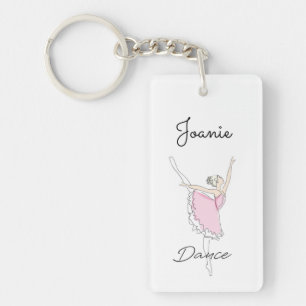 Porte-clés Danse Ballerina en rose