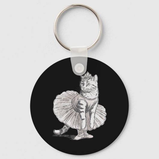 Porte-clés Danse Chat Cute Danse Danse (Recto)