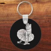 Porte-clés Danse Chat Cute Danse Danse (Recto)