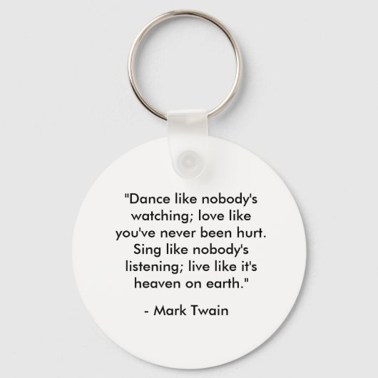 Porte-clés "Danse comme personne ne regarde" (Recto)