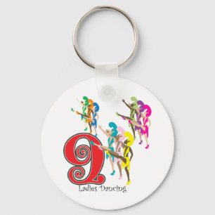 Porte-clés Danse de 9 dames