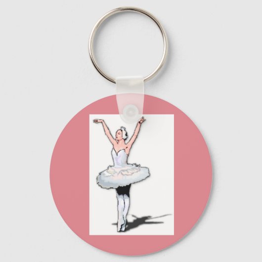 Porte-clés Danse de ballet Danse rose Ballerina Girl (Recto)