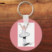 Porte-clés Danse de ballet Danse rose Ballerina Girl (Recto)