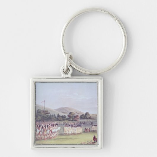 Porte-clés Danse de Boule-Jeu de Choctaw, 1834-35 (Devant)