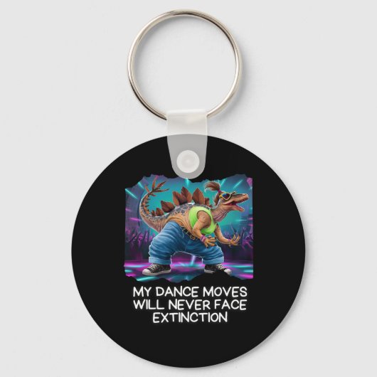 Porte-clés Danse de dinosaure Danse drôle de dino (Recto)