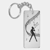 Porte-clés Danse de jazz argent (Devant gauche)