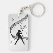Porte-clés Danse de jazz argent (Dos)