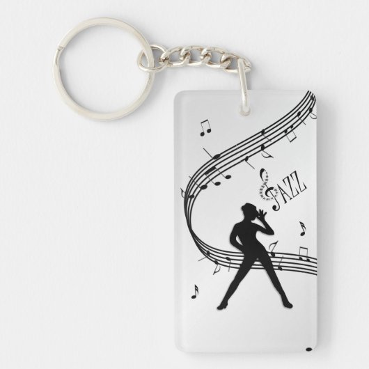 Porte-clés Danse de jazz argent (Devant)