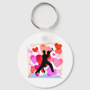 Porte-clés Danse de salon de coeurs