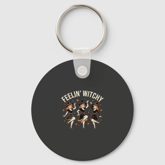 Porte-clés Danse de sorcière Halloween Feelin 'Witchy (Recto)