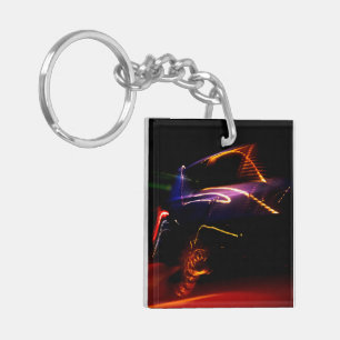 Porte-clés danse de voiture violette