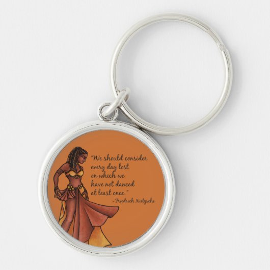 Porte-clés Danse du ventre Citation chaque jour (Devant)