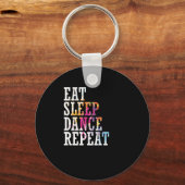 Porte-clés danse "Eat Sleep Dance Repeat" (Recto)