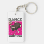 Porte-clés Danse étrange d'autruche comme si personne ne rega (Dos)