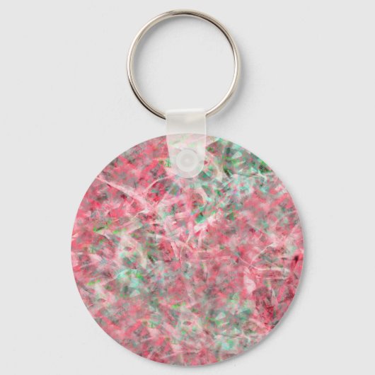 Porte-clés Danse expressionniste Abstraite en rose et vert (Recto)