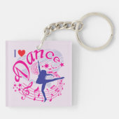 Porte-clés Danse - I Love Dance (Dos)