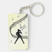 Porte-clés Danse Jazz Musique Jaune (Dos)