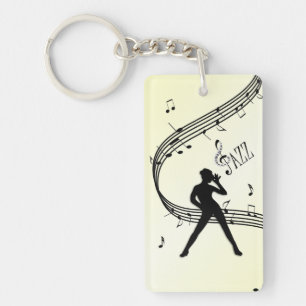 Porte-clés Danse Jazz Musique Jaune 