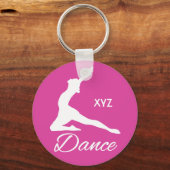 Porte-clés DANSE monogramme personnalisé & porte - clés coule (Recto)