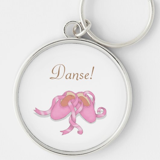 Porte-clés "Danse" Pink Ballet Chaussons Danseuse Porte - clé (Devant)