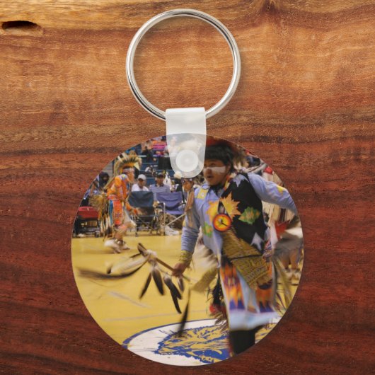 Porte-clés Danse PowWow amérindienne (Recto)