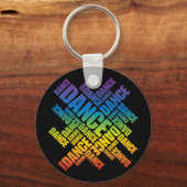 Porte-clés Danse typographique (spectre) (Recto)