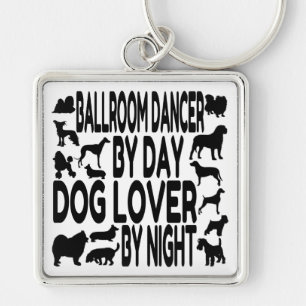 Porte-clés Danseur de salle de bal Amoureux des chiens