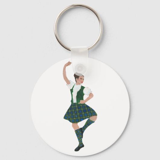 Porte-clés Danseur des Highlands écossais Campbell (Recto)