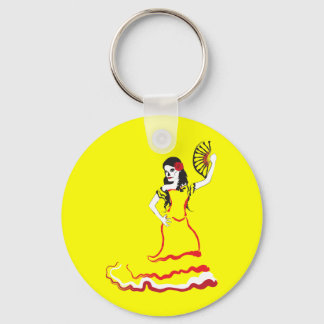Porte-clés danseur du crâne à sucre espagnol