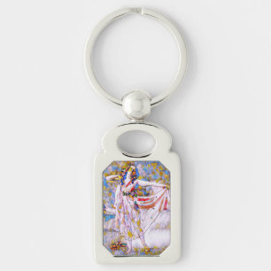 Porte-clés Danseur en verre tendu en robe de souffle