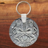 Porte-clés Danseurs cambodgiens sculptant la pierre (Recto)